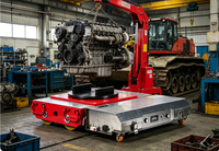 Déplaceur de réservoirs électrique sans fil télécommandé 12,5 tonnes pour charges lourdes, rotation omnidirectionnelle, déplacement linéaire, certifié CE, hauteur de levage 165 mm, direct usine