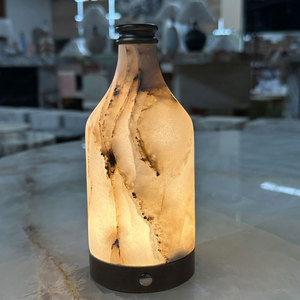 Lámpara de mesa SW Stone Bottle, luz recargable de mármol de alabastro español para sala de estar, comedor y Bar, decoración creativa - Product Image 3