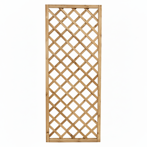 Panel de Valla de Madera de Pino Impregnada de Diseño Moderno, Panel de Valla Diagonal para Jardín de 60x180 cm, Paneles de Valla de WPC con Marco de Aleación de Aluminio para Uso Doméstico - Product Image 1