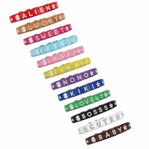 Collar de Metal Resistente para Mascotas con Letras de Diamantes, Personalizable con Nombre y Logotipo, Desmontable, Suministro al por Mayor - Product Image 6