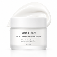Crème au ginseng Rice Dew, crème hydratante anti-âge pour le visage avec de la niacinamide pour les peaux sèches, hydratante et raffermissante pour tous les types de peau