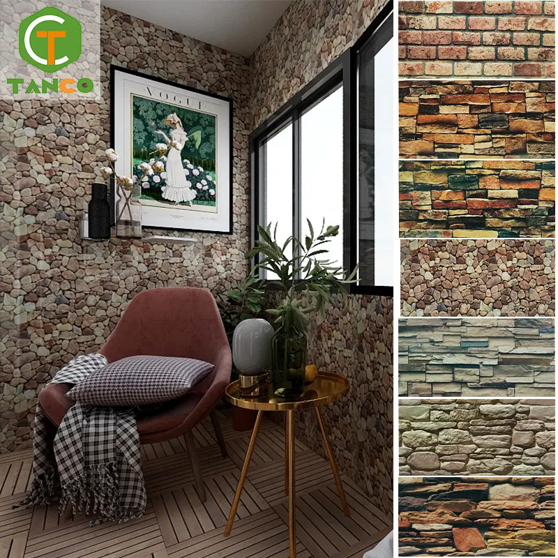 Wholesale Kitchen Bathroom Self-adhesive 3D Tile PVC Sticker Marbleize Wall Sticker Waterproof Wallpaper tile sticker