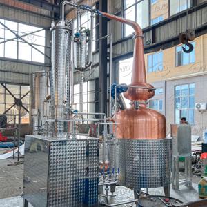 Tw 600L แอลกอฮอล์ใหม่หม้อจินผักชีผักชีผักชีอุปกรณ์กลั่นทองแดงคุณภาพสูงหรือแห้งอุปกรณ์กลั่นทองแดงสำหรับบ้านฟาร์ม CE - Product Image 6