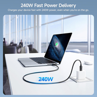 Cable USB 3.2 FROFLYING de 3A con Carga Rápida PD, 1m, Conductor de Cobre Puro, Aleación de Aluminio y Nylon Trenzado para iPhone y Android