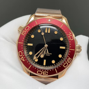 Nouvelle montre de plongée mécanique lumineuse de luxe 2025, design de marque haut de gamme, acier inoxydable rouge, résistance à l'eau 3 ATM - Product Image 1