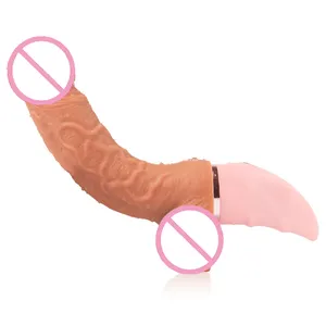 Hoge Kwaliteit Vloeibare Siliconen Rubber Seksspeeltjes Vibrator Pussy Dildo Kunstmatige Rubber Penis 360 Graden Buigende Penis Voor Vrouwen