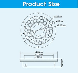 316L thép không gỉ DC24V IP68 không thấm nước đầy đủ màu sắc 36*3W/36*4W RGB/RGBW cảnh quan ngoài trời DMX512 nổi LED đài phun nước ánh sáng - Product Image 3