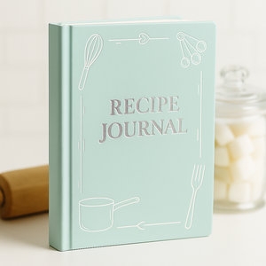 Labon bạc hà công thức màu xanh lá cây Tạp Chí với bạc lá nhà bếp công cụ thiết kế bìa cứng Sách dạy nấu ăn cho kế hoạch bữa ăn và đầu bếp nhà - Product Image 2