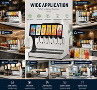 Distributeur de boissons gazeuses commercial à 6 buses, pour thé aux fruits et cola, avec logo personnalisé, vente en gros d'usine pour équipement de restauration