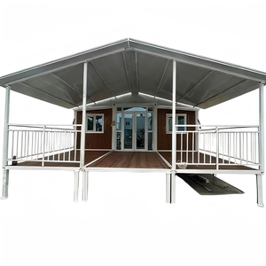 Casa Container Espandibile <span class=keywords><strong>a</strong></span> Doppia Ala da 20-40 Piedi, 1-4 Camere da <span class=keywords><strong>Letto</strong></span>, con Soggiorno, Cucina e Bagno - Product Image 1