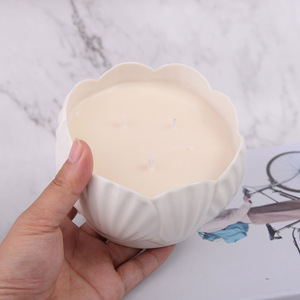 เทียนหอมรูปดอกไม้เซรามิกสำหรับตกแต่งบ้านและเป็นของขวัญ - Product Image 3