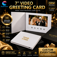 Brochure vidéo MP4 A5 avec écran LCD IPS HD blanc vierge de 7,0 pouces, rechargeable, impression CMYK, pour marketing d'entreprise et de marque (modèle 2026)