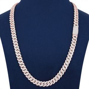 Lab Grown Diamond 925 <b>Sterling</b> <b>Silver</b> Luxury <b>Chain</b> Premium Fine Jewelry Necklace <b>for</b> Men <b>Women</b> Modern Fashion Wedding Gift Use - Product Image 1
