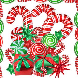Set <span class=keywords><strong>de</strong></span> Globos Grandes Rojos y Verdes para Decoración <span class=keywords><strong>de</strong></span> Fiesta Temática <span class=keywords><strong>de</strong></span> Cumpleaños Infantil, con Globos <span class=keywords><strong>de</strong></span> Caramelo Navideños, Arco <span class=keywords><strong>de</strong></span> Globos <span class=keywords><strong>de</strong></span> Aluminio, Vórtice <span class=keywords><strong>de</strong></span> Bastones y Piruletas <span class=keywords><strong>de</strong></span> Regalo - Product Image 4