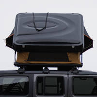Tente de toit à clapet en ABS pour 4 personnes Tente de toit à coque dure pour voiture Tente de toit RTT pour 4x4 Offroad Camping Comprend Échelle Accessoire