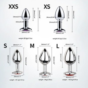 Hot Sale Butt <span class=keywords><strong>Plug</strong></span> Anale in Metallo con Gioiello, Giocattoli Anali in Acciaio Inossidabile, <span class=keywords><strong>Plug</strong></span> Anale Grande per il Piacere Femminile, Sex Toys - Product Image 6