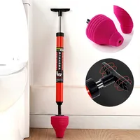 Déboucheur de canalisations à air haute pression portable en plastique pour toilettes, déboucheur de tuyaux de salle de bain, ventouse de nettoyage de canalisations en PP