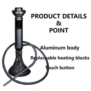 Aluminum Alloy Hubbly Bubbly Chicha Electronique Rechargeable <strong>Electronic</strong> <strong>Shisha</strong> <strong>E</strong> <strong>Hookah</strong> Set - Product Image 4