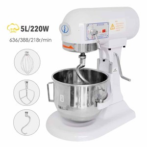 Mezclador <span class=keywords><strong>de</strong></span> alimentos planetario comercial XEOLEO, <span class=keywords><strong>batidora</strong></span> eléctrica <span class=keywords><strong>de</strong></span> 5L para hacer masa, <span class=keywords><strong>batidora</strong></span> <span class=keywords><strong>de</strong></span> pan en espiral con gancho para masa, cuenco extraíble - Product Image 5