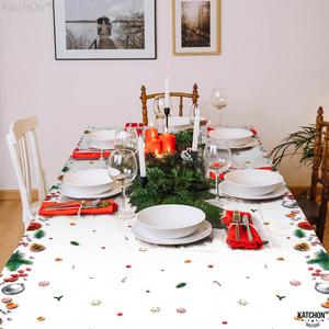 Rectangle Waterproof Christmas Tablecloth <b>Disposable</b> Plastic Christmas <b>Table</b> <b>Cloth</b> Decorations for Christmas Party Supplies - Product Image 3
