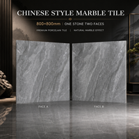Carrelage en porcelaine effet marbre style chinois, 800x800mm, double face, pour projets modernes et grands ensembles intérieurs