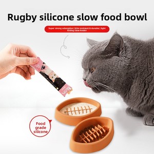 Bandeja para lamer para mascotas, éxito de ventas transfronterizo de Amazon, tazón de alimentación lenta con ventosa de silicona, resistente a las caídas, fácil de limpiar y seguro. - Product Image 3