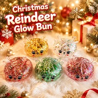 Jouet Squishy de Noël en forme de chignon mignon, jouet anti-stress à presser, jouet doux pour soulager le stress, cadeau de Noël pour enfants