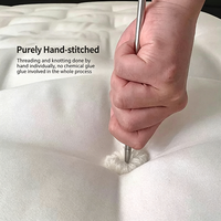Matelas en Cachemire Rembourré pour la Maison, Matelas à Ressorts Ensachés en Fibres Végétales Écologiques, Anti-humidité et Antibactérien, 9.06/10.24/11.81 Pouces, OEM