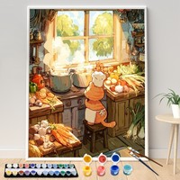 Cadeaux personnalisés, kits d'art à peindre par numéros, peinture à l'huile non personnalisée pour adultes, enfants, débutants, décoration de la maison