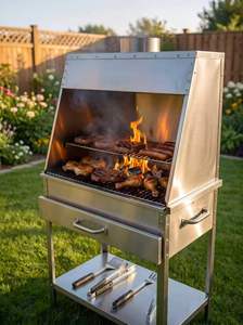 Barbecue Gaucho Santa Maria Argentin Premium Robuste en Acier Inoxydable pour Asado et Rôtissage en Extérieur - Product Image 2