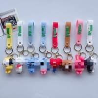 Pendentifs porte-clés en gel de silicone créatifs et mignons, motif dessin animé pour adolescents, breloques tendance pour sacs, voitures et poupées, petits accessoires en gros