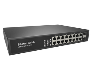 สวิตช์รักษาความปลอดภัยพอร์ต RJ45 24*1000ม. + 2*1000ม. พอร์ตอัปลิงค์พอร์ตอีเธอร์เน็ตสำหรับระบบกล้องวงจรปิด IP - Product Image 1