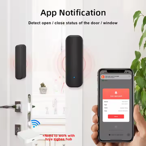 Tuya Zigbee 3,0 promoción puerta/ventana Sensor Color negro producto para el hogar inteligente Boost IC función compatible con Alexa Google Yandex Alice - Product Image 2