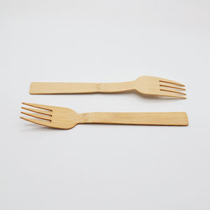 <span class=keywords><strong>Fourchette</strong></span> en bambou de haute qualité sans éclats, design confortable, fabrication soignée, jetable, pour repas rapides et décontractés - Product Image 5