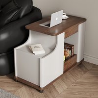 Salon Moderne Simple Mobile Table Basse Ménage Petit Canapé Côté Plusieurs Tables D'extrémité En Bois Massif Chariot De Stockage De Levage