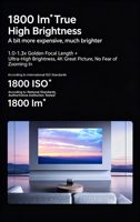 Projecteur DLP laser tricolore 4K JMGO X5 avec Bonfire OS 7 4 Go/128 Go 1800 Lumens Haut-parleurs intégrés Home cinéma portable