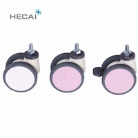 3.9 pouces de haute qualité Tpr Double roulements à billes tige solide pivotant lit d'hôpital médical roulettes