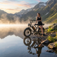 Vélo électrique à gros pneus en promotion, entrepôt UE/Royaume-Uni, 48V 20Ah 750W, 20 pouces, acier carbone, pour neige et tout-terrain