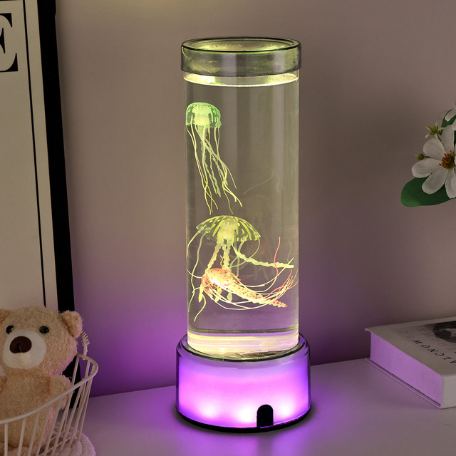 Newly 6 Inch Home Decor Led Night Light RGB Color Change Base Children Gift Water Creative Novelty Jellyfish Light