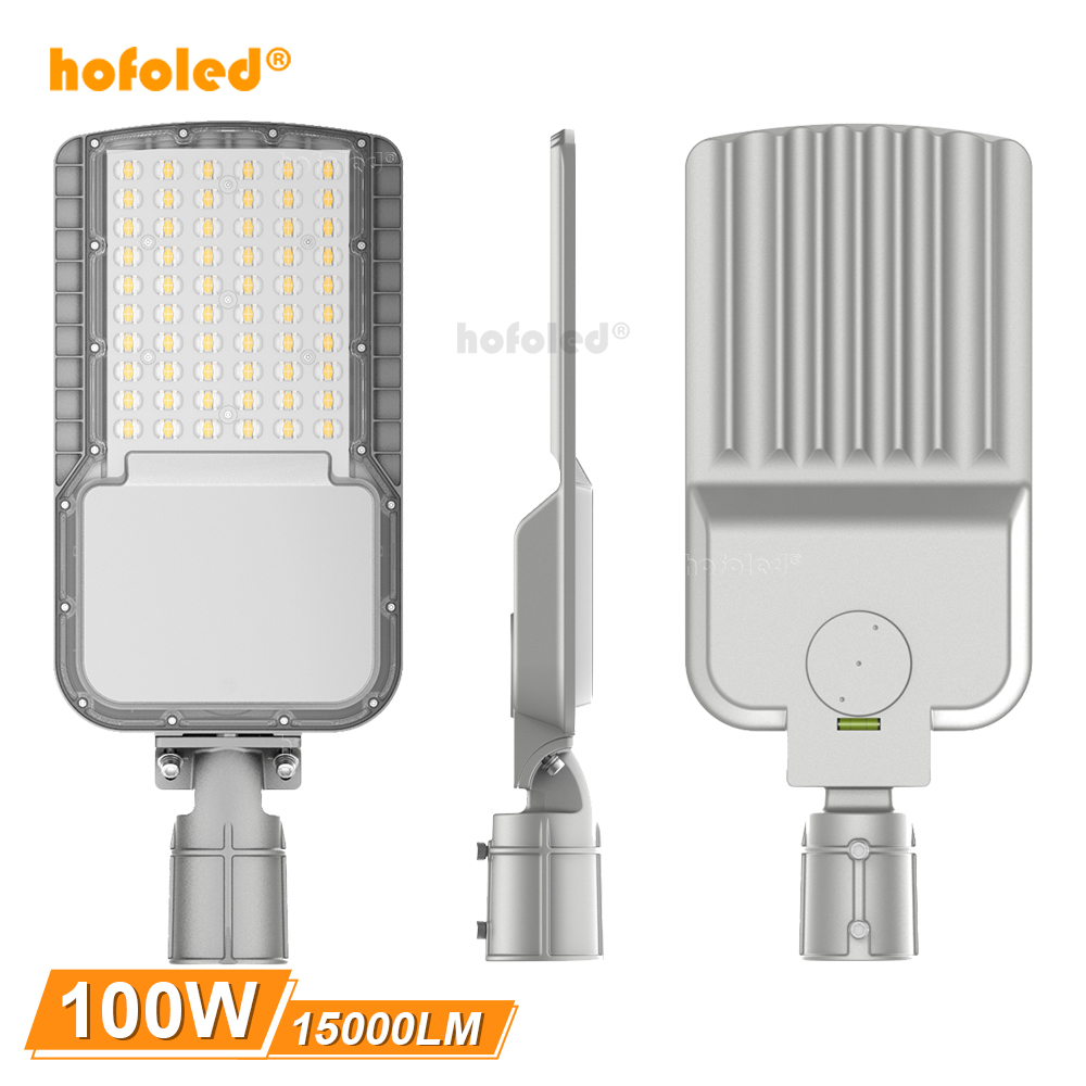 100W LED Street Light Manufacturers IP66 IK08 Parking Lot Lighting 150LM/W High Lumen 5 Years Warranty Project Driveway Lamp