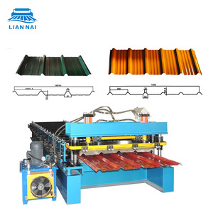 Lian Nai Hochgeschwindigkeits-Farbige Stahldachziegel-Rollformmaschine Glasierte Dachziegel-Herstellungsmaschine - Product Image 1