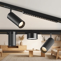 Projecteur magnétique sur rail en aluminium personnalisé, réglable, pour magasin, système d'éclairage sur rail LED magnétique 5 mm pour intérieur – Vente chaude