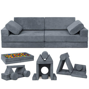 टेंडरप्लेफुल ओम कस्टम 14 पीसी मॉड्यूलर बच्चों के लिए सोफे सेट परिवर्तनीय फोम सोफा - Product Image 2
