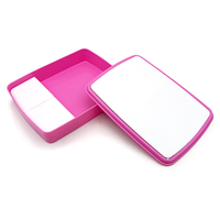 Nouvelle arrivée : boîte à lunch en plastique 2D vierge pour sublimation avec inserts métalliques, sans BPA