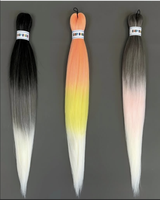 Extensions de cheveux de haute qualité pour femmes, Expression Ombre, 52 pouces, tresses faciles à réaliser, cheveux synthétiques pré-étirés pour tressage