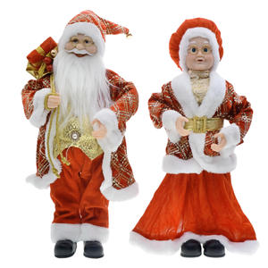 Nouvelle collection <span class=keywords><strong>de</strong></span> Noël : Figurines décoratives <span class=keywords><strong>de</strong></span> grand-père et grand-mère Père Noël <span class=keywords><strong>de</strong></span> 45 cm pour les arrangements <span class=keywords><strong>de</strong></span> scène festive - Product Image 1