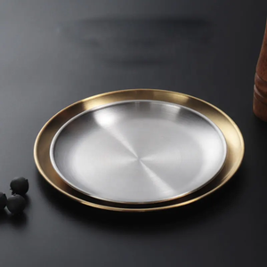 Assiette Ronde en Acier Inoxydable Style Coréen pour Camping et Barbecue – Offre Spéciale - Product Image 4