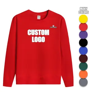 Conyson Custom Logo Hot Sale 280Gsm Katoen Effen Kinder-Hals Sweatshirts Effen Kleuren Kinderkleding Jongens Meisjes Sweatsuits