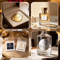 Étiquettes personnalisées en métal pour bouteilles de parfum et de vin, étiquettes artisanales en émail gaufré, plaques décoratives de luxe pour bouteilles de parfum, pour l'image de marque