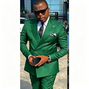 Costume 2 pièces pour homme, veste et <span class=keywords><strong>pantalon</strong></span>, revers pointus, ensemble blazer, <span class=keywords><strong>mariage</strong></span>, anniversaire, <span class=keywords><strong>cocktail</strong></span>, soirée, smoking gris, double boutonnage - Product Image 5